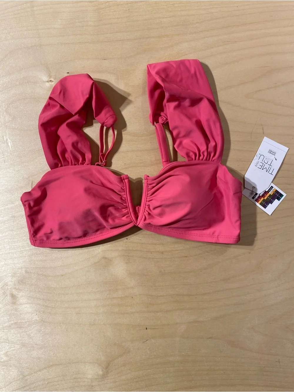 Time and Tru Hot Pink Swim Top Small (4-6) (RG)